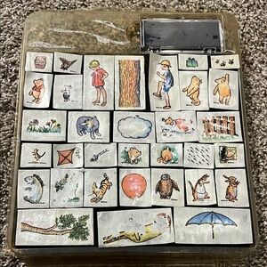 Vintage‎ Disney Winnie the Pooh Rubber Stamp Set